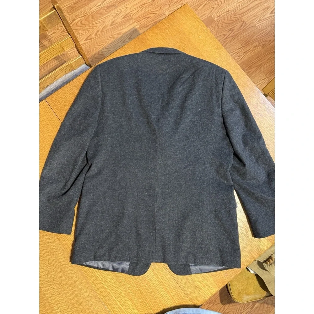 Rottles Blazer 44L Wool Silk Cashmere Sport‎ Coat Dark 3 Button
